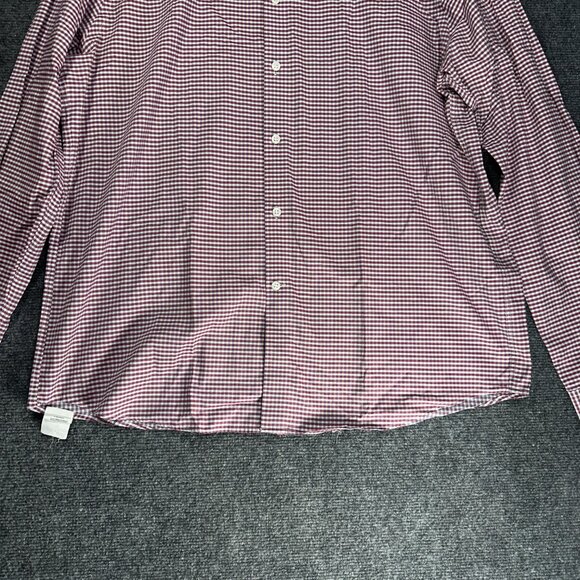 Michael Kors Shirt Mens 17  Regular Fit Airsoft Stretch Button Up  Red Check - Picture 2 of 9